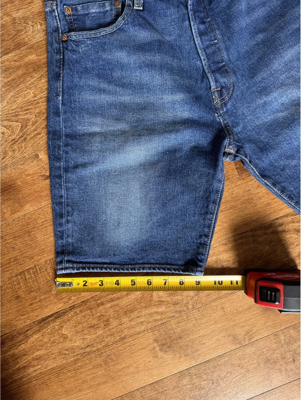 Levi's 501 Original Shorts Mens W32 Stonewash Button Fly